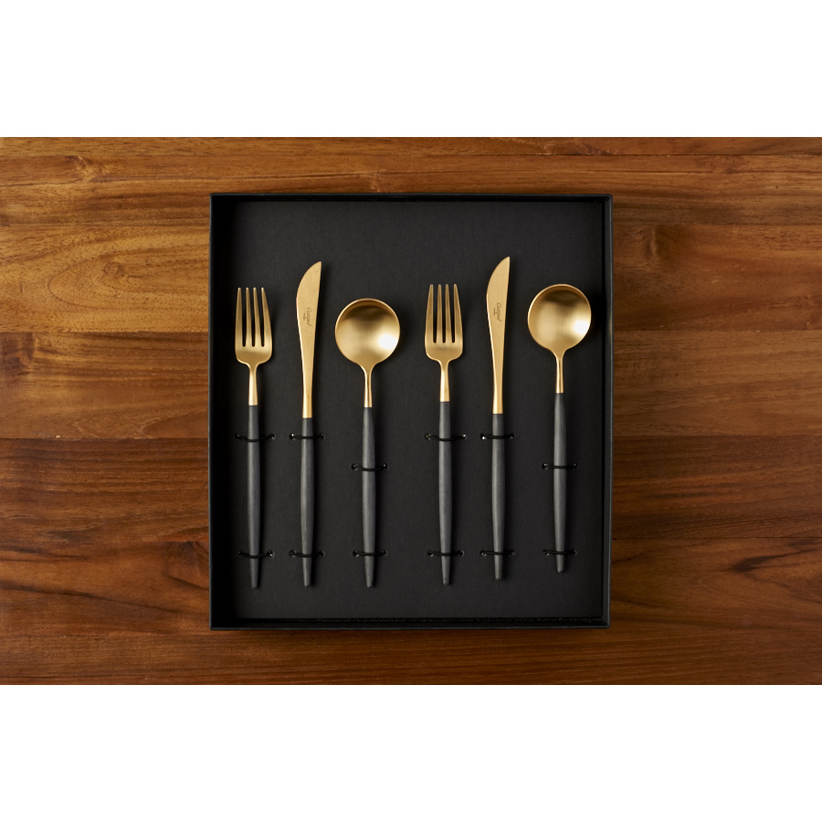 クチポール ゴア マットゴールド デザートセット 6PCS / Cutipol GOA-Gold
