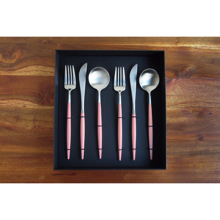 クチポール ゴア・ピンク ディナーセット 6PCS / Cutipol GOA-Pink