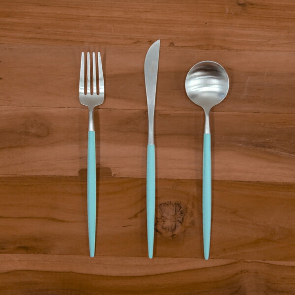 ■クチポール ゴア・ターコイズ デザートセット 3PCS (箱なし) / Cutipol GOA-Turquoise