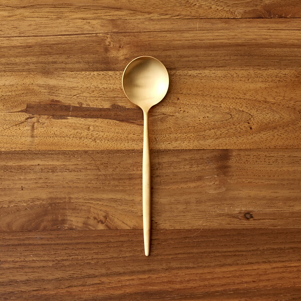 クチポール ムーン・マットゴールド デザートスプーン / Cutipol MOON-MattGold