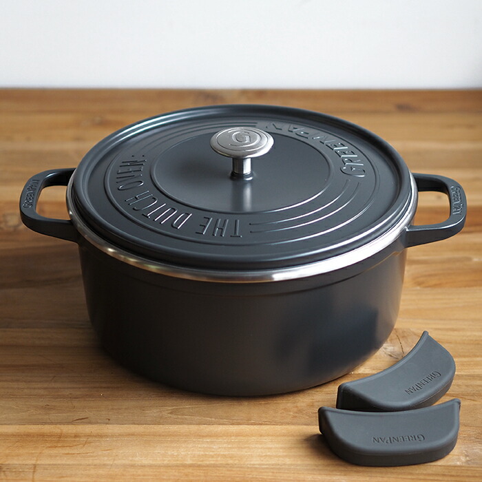 Greenpan グリーンパン フェザーウェイト ココットラウンド 26cm ポットホルダー2個付 グレー 食器と料理道具の専門店 プロキッチン Greenpan グリーンパン フェザーウェイト ココットラウンド 26cm ポットホルダー2個付 グレー 食器と料理道具の専門店 プロキッチン
