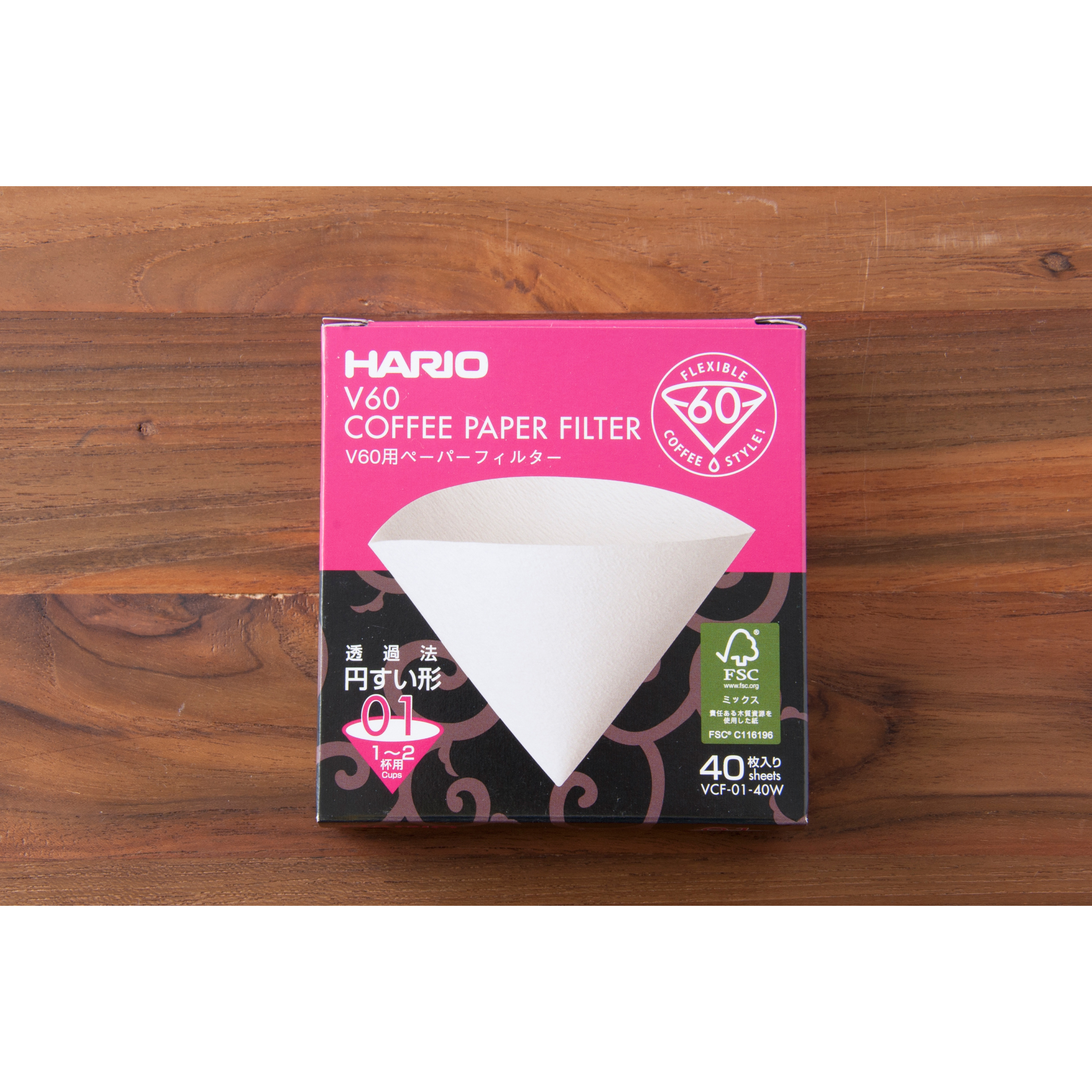 ハリオ V60用ペーパーフィルター 酸素漂白40枚入 1-2杯用 / HARIO