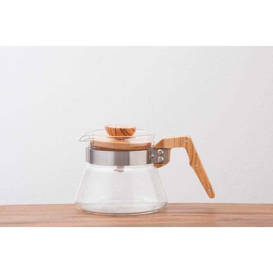 ハリオ コーヒーサーバー400 オリーブウッド 蓋オリーブ / HARIO