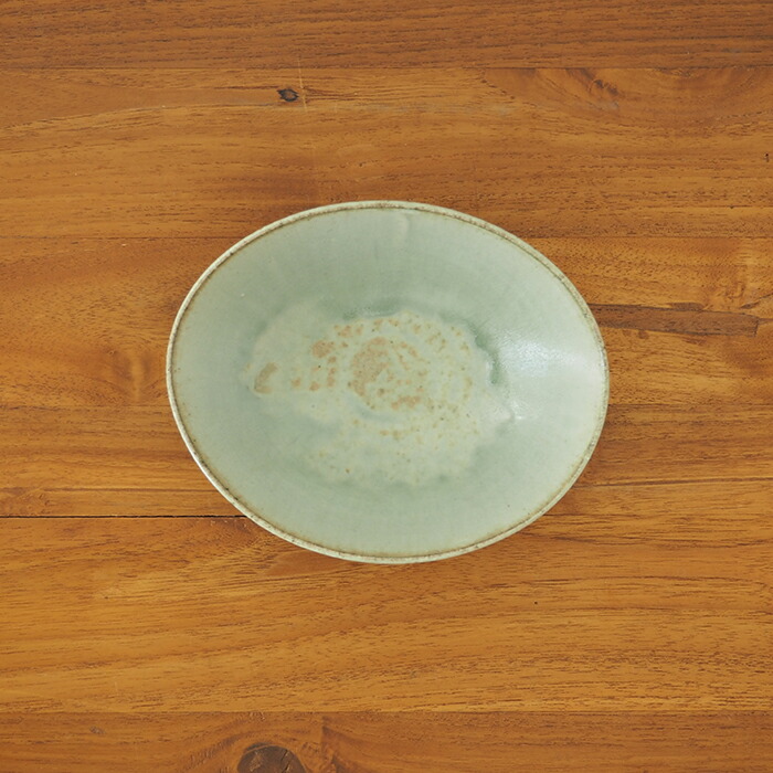  彩色灰釉 5寸楕円鉢 2