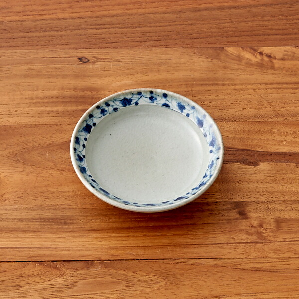 石井桃子 花唐草 3寸リム皿