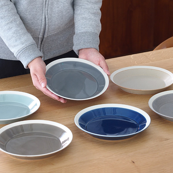 yumiko　iihoshi　porcelain　×　木村硝子店　dishes　180　plate　fog gray　/　ディシィーズ　フォググレー