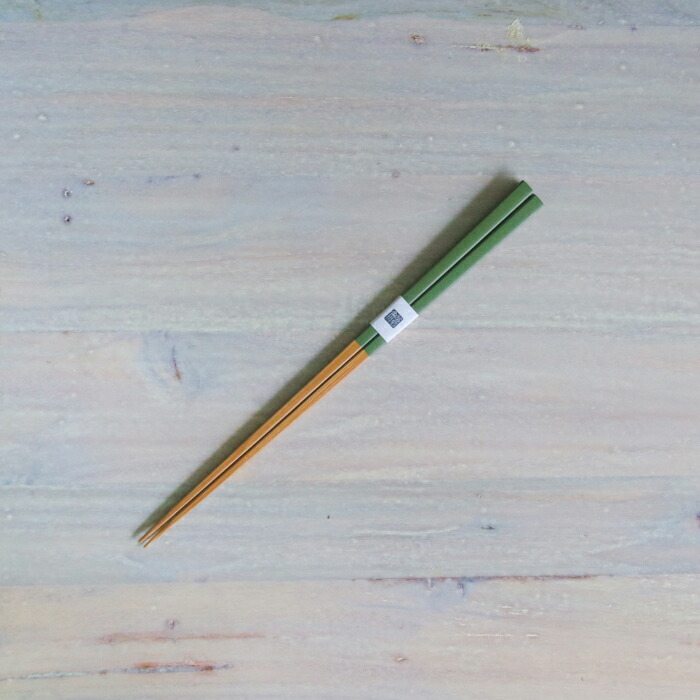公長齋小菅 うるう箸 オリーブグリーン 23cm