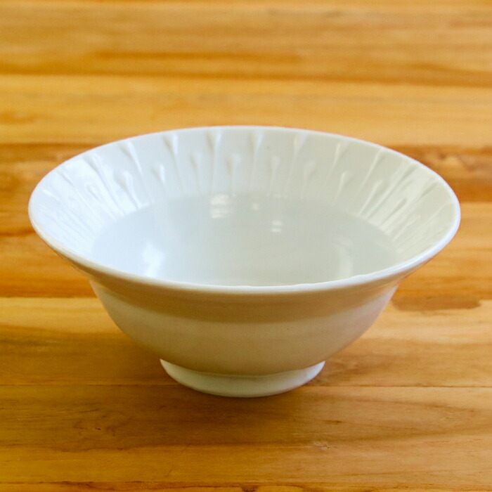 九谷青窯　高原真由美　白磁いっちん雫　4.5寸鉢