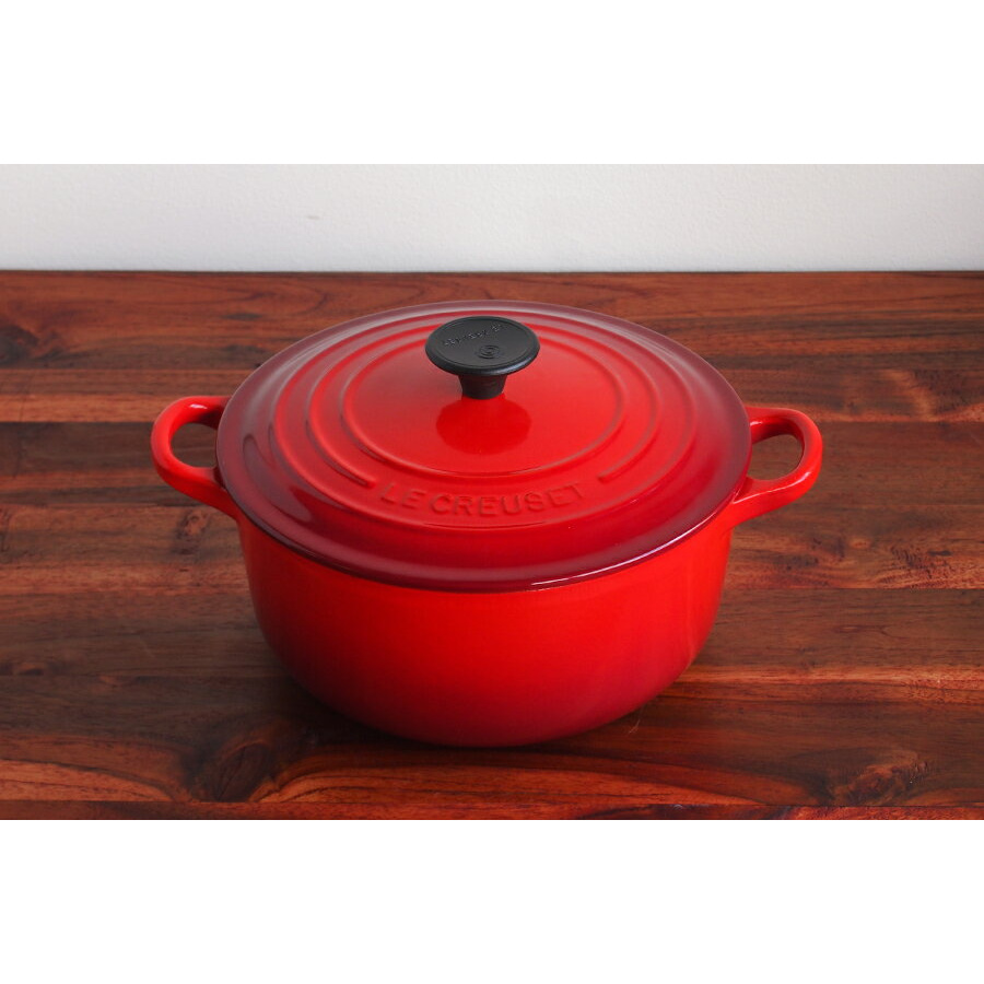 ル・クルーゼ トラディション ココットロンド 20cm チェリーレッド【国内正規品】 / Le Creuset