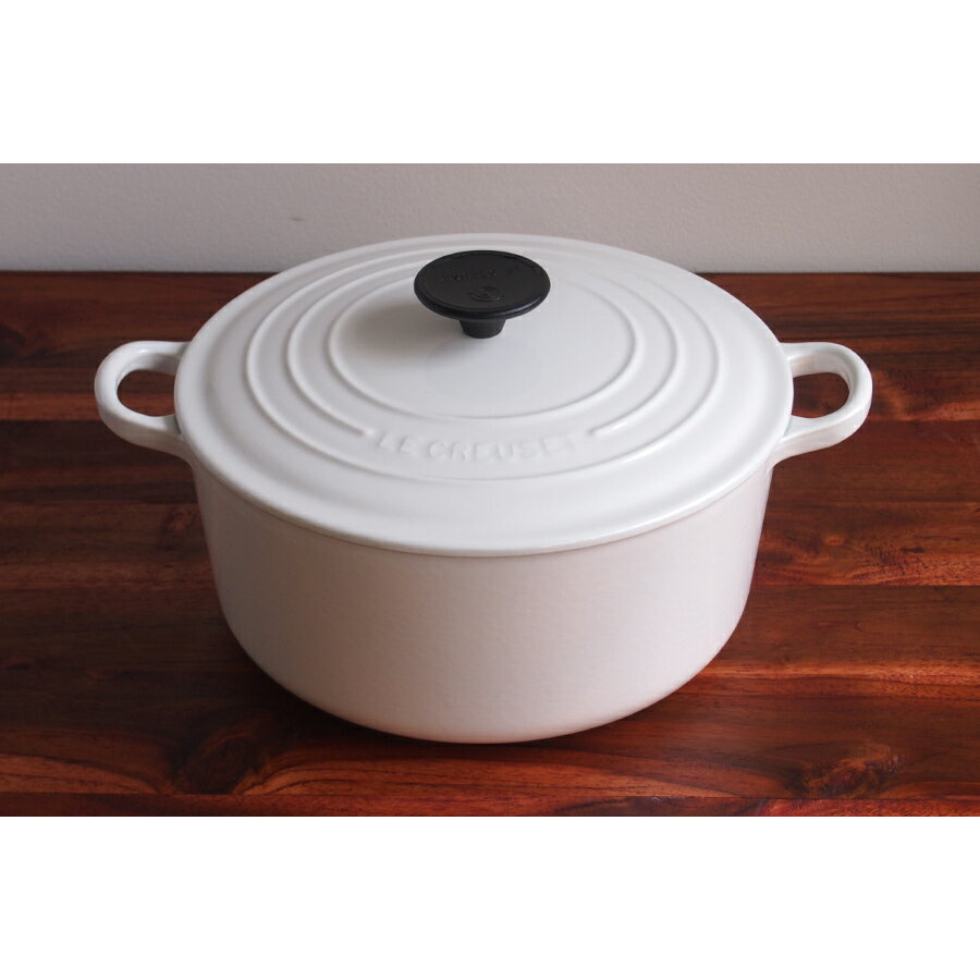 【取扱終了0905】【決算SALE】ル・クルーゼ トラディション ココットロンド 24cm ホワイト【国内正規品】 / Le Creuset