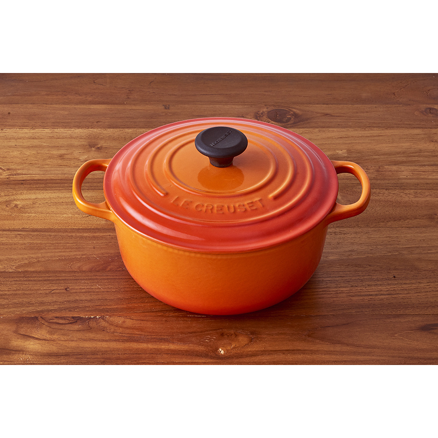 ル・クルーゼ シグニチャー ココットロンド 20cm オレンジ【国内正規品】 / Le Creuset