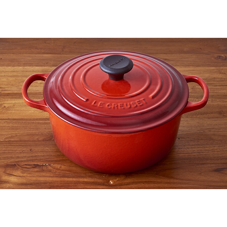 ル・クルーゼ シグニチャー ココットロンド 24cm チェリーレッド【国内正規品】 / Le Creuset ※【決算セール】