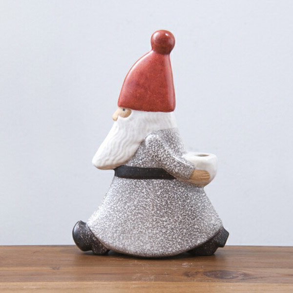 リサ・ラーソン サンタストレス キャンドルホルダー グレー / Lisa Larson Santa Stress