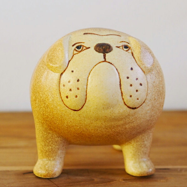 リサ・ラーソン ブルドッグ ミディアム 110mm ブラウン / Lisa Larson Bulldog ※