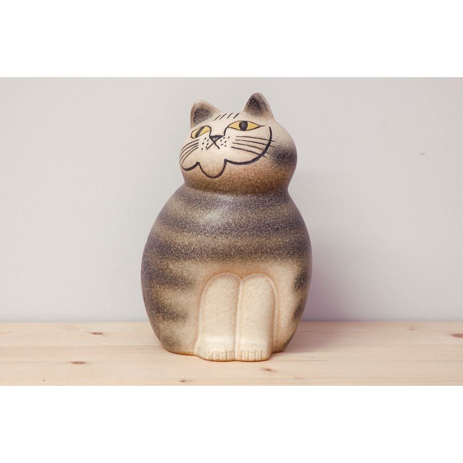 リサ・ラーソン ミア ミディアム 190mm グレー / Lisa Larson Cats-Mia