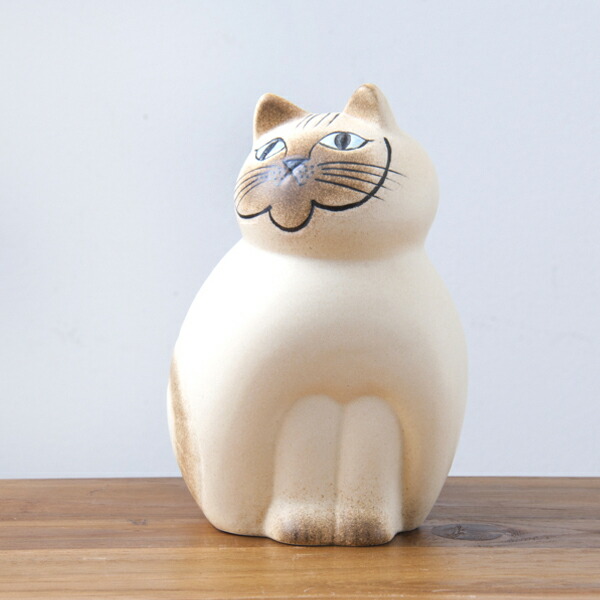 リサ・ラーソン ミア ミディアム 190mm ホワイト・ベージュ / Lisa Larson Cats-Mia