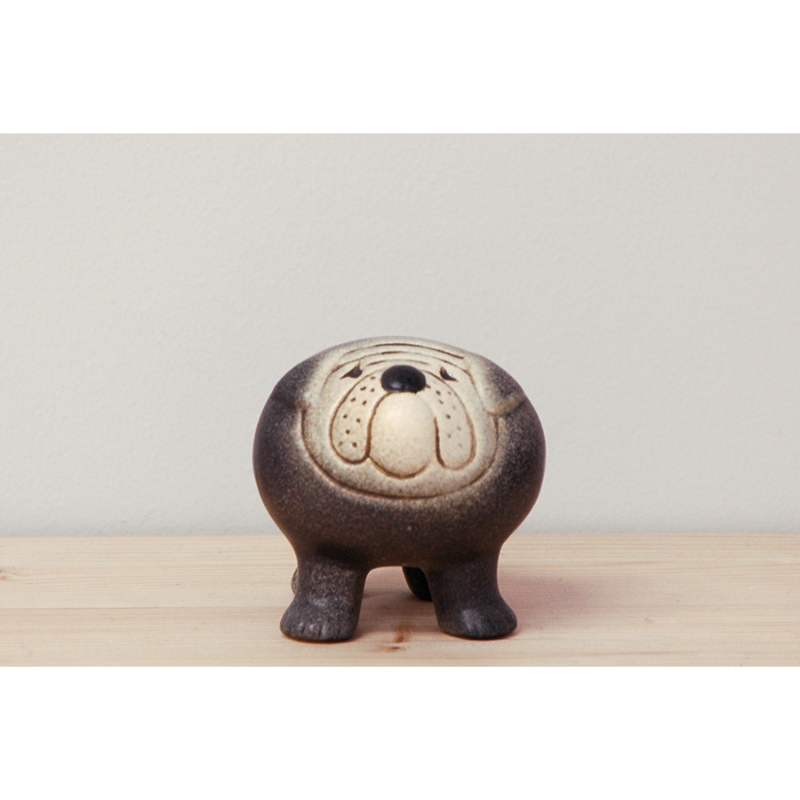 リサ・ラーソン ブルドッグ 65mm グレー / Lisa Larson Bulldog