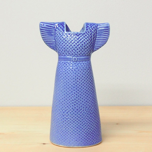 リサ・ラーソン ワードローブ ドレス 170mm ダークブルー 花瓶 / Lisa Larson Wardrobe Dress