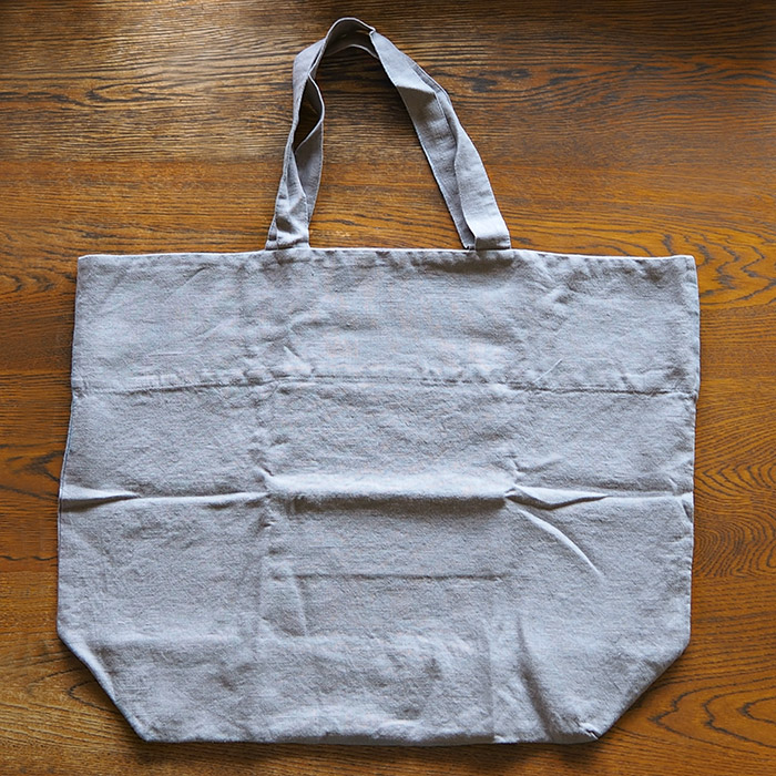 【プロキッチン別注】リネンテイルズ リネンバッグ アッシュ 内ポケット付 / LINEN TALES