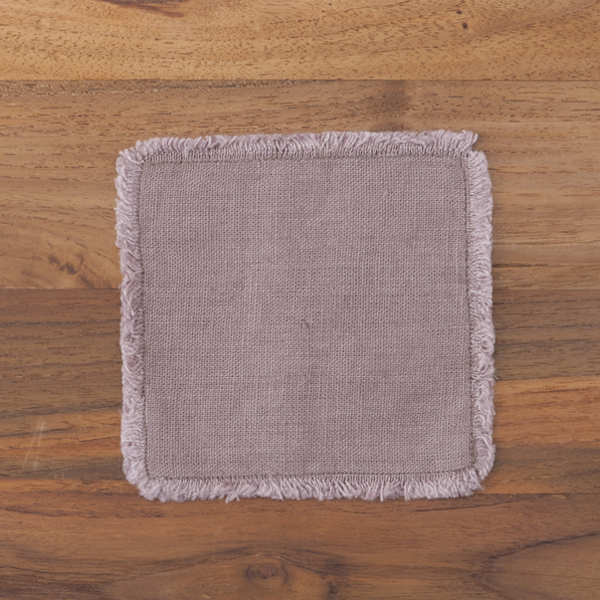 リネンテイルズ ヴィンテージコレクション フリンジ コースター アッシュオブローズ 10×10 / Linen Tales
