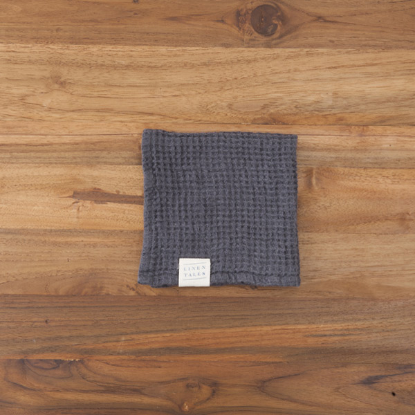 リネンテイルズ ワッフルタオル ハンドタオル ダークグレー 30×30 / LINEN TALES