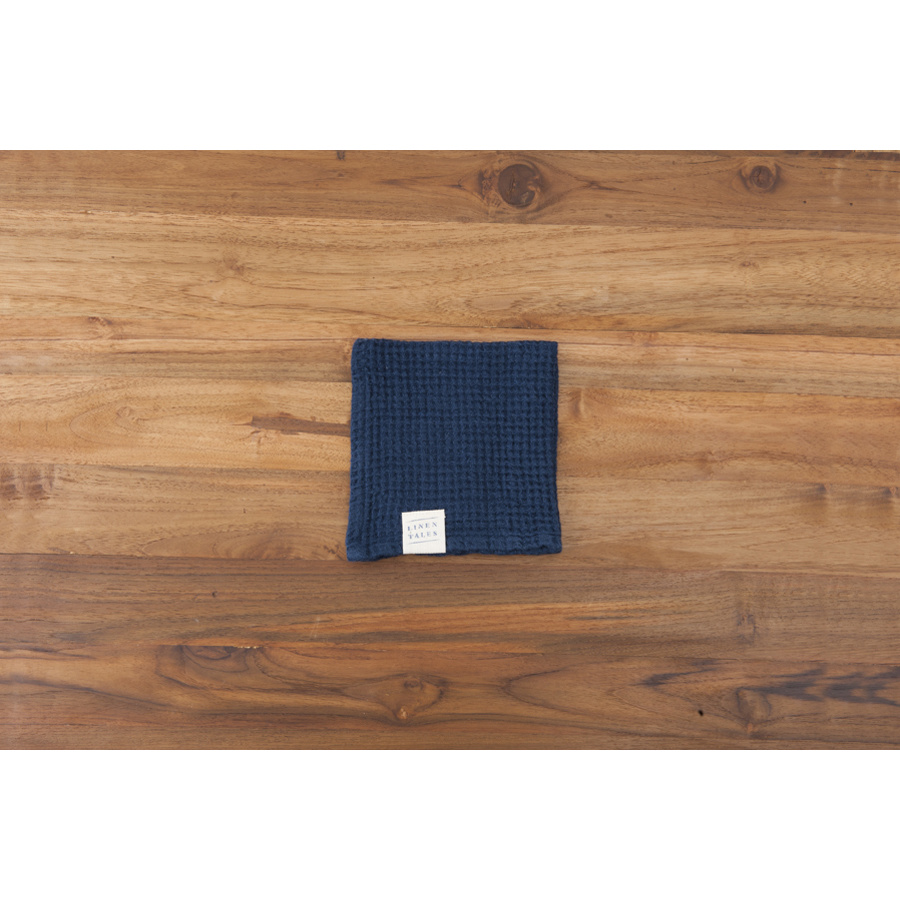 リネンテイルズ ワッフルタオル ハンドタオル ネイビー 30×30 / Linen Tales