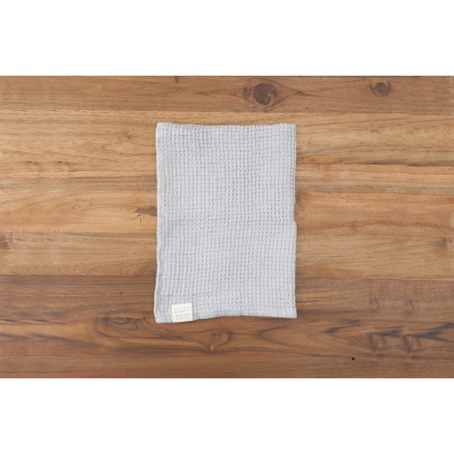 リネンテイルズ ワッフルタオル フェイスタオル ライトグレー 45×65 / Linen Tales