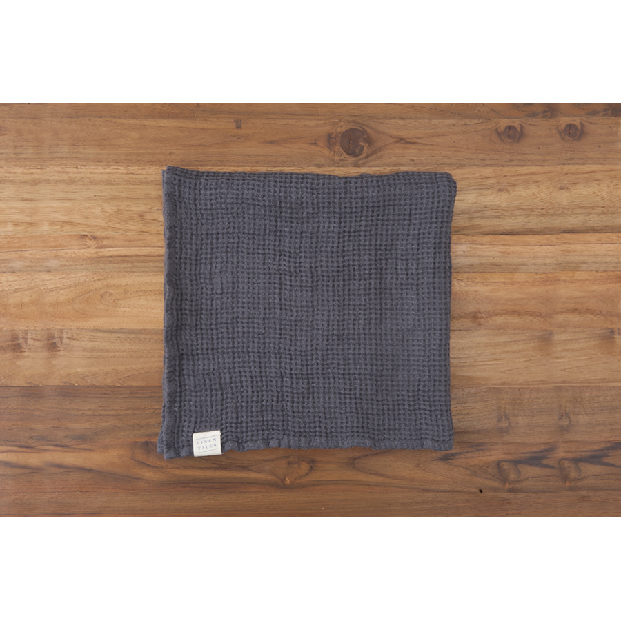 リネンテイルズ ワッフルタオル ボディータオル ダークグレー 65×125 / Linen Tales