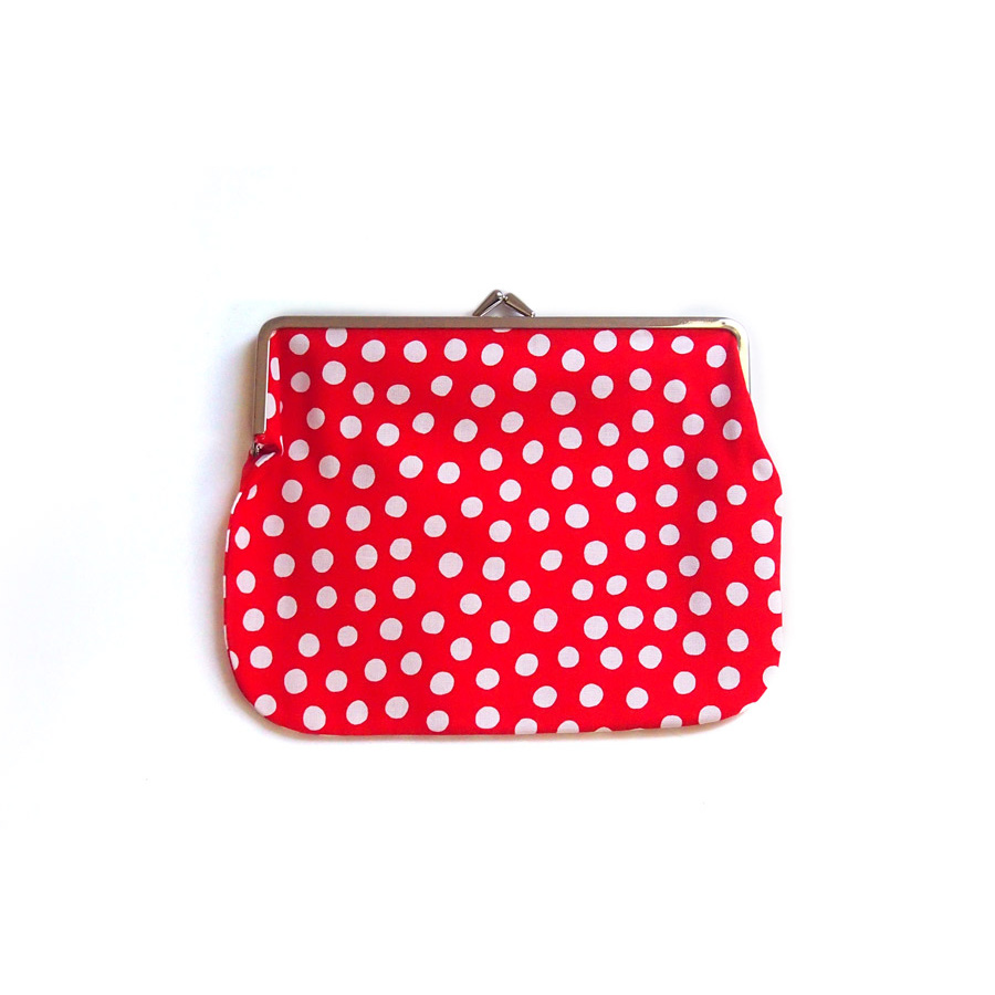 マリメッコ がま口ポーチ 20×14cm ティッパ レッド / marimekko Tippa