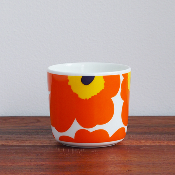 マリメッコ コーヒーカップ 200ml 取っ手なし ウニッコ オレンジ / marimekko Unikko