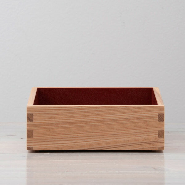 松屋漆器店 白木 5寸一段重 内朱 (身のみ) ※