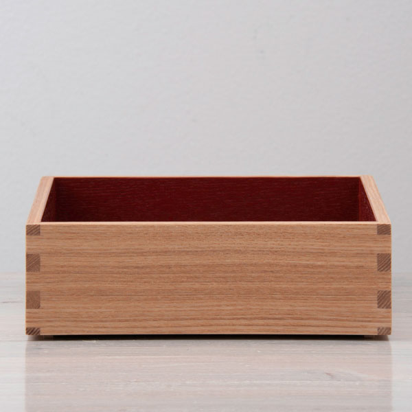 松屋漆器店 白木 6寸一段重 内朱 (身のみ)