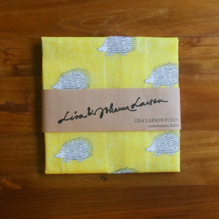 イエロー/中川政七商店 LISA LARSON ふきん ハリネズミ | 食器と料理道具の専門店「プロキッチン」