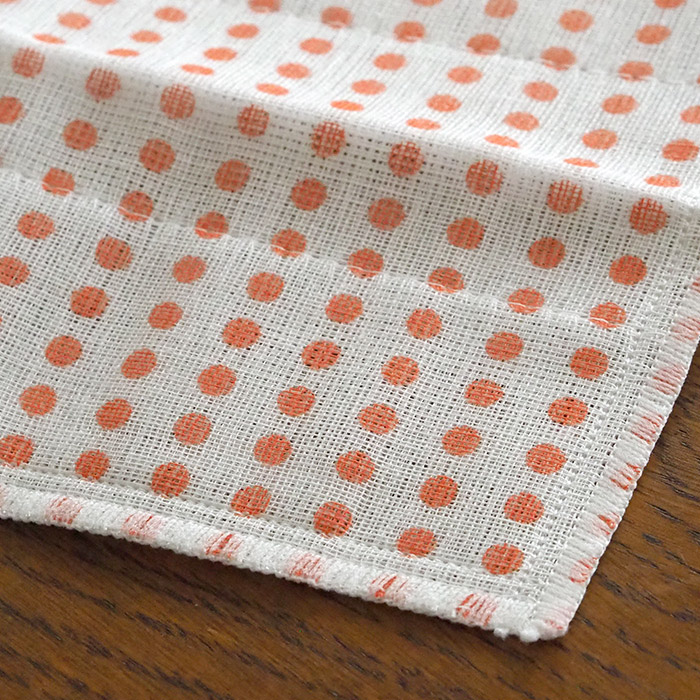  かや織ふきん 豆紋 ツバキ 3