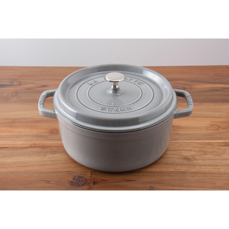 staub/ストウブ ピコココット ラウンド 24cm グレー | 食器と料理道具