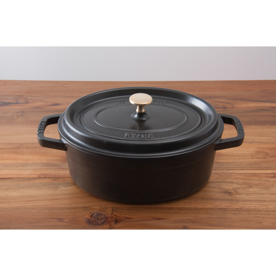 【取扱終了0403】ストウブ　ピコココット　オーバル　27cm　ブラック　/　staub　※