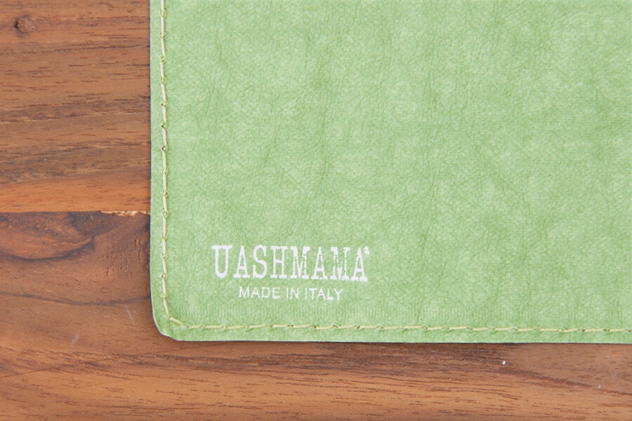 ウォッシュママ　ウォッシャブルペーパープレイスマット　33×48cm　セージ　/　UASHMAMA